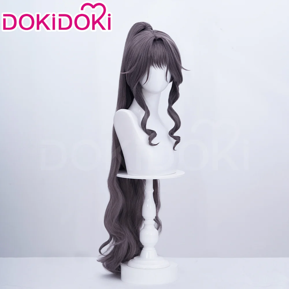 【Partially Ready For Ship】DokiDoki Anime The Fragrant Flower Blooms with Dignity Cosplay Waguri Kaoruko Wig Long Blackish Purple Hair Ponytail - Image 9