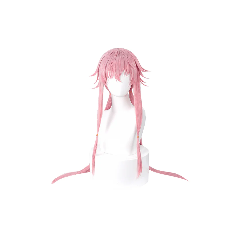 【Ready For Ship】DokiDoki Anime The Future Diary Cosplay Gasai Yuno Wig Long Straight Pink Hair - Image 5