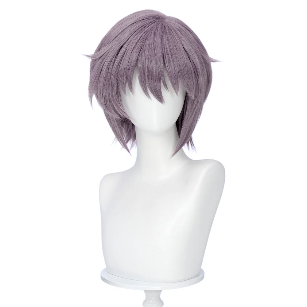 【Ready For Ship】DokiDoki Anime The Melancholy of Haruhi Suzumiya Cosplay Nagato Yuki Wig Short Straight Light Purple Hair - Image 2