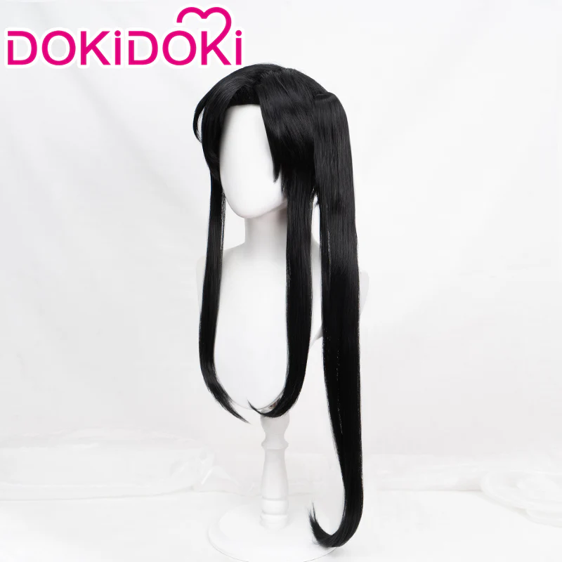 【Ready For Ship】DokiDoki Anime Tian Guan Ci Fu Cosplay Hua Cheng San Lang Ver Wig Heaven Official's Blessing Cosplay Huacheng TGCF Black Long Straight Wig - Image 2