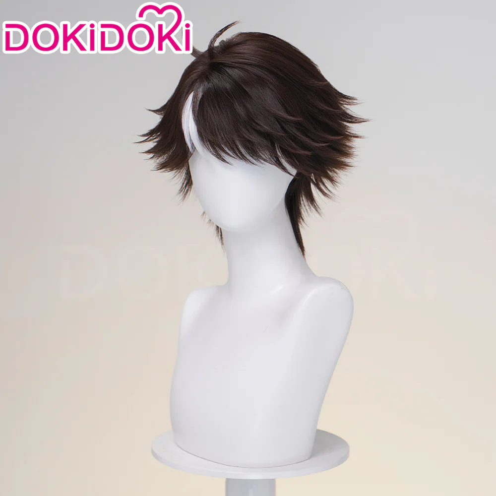 DokiDoki Anime TO BE HERO X Cosplay Lin Ling Wig Short Dark Brown Hair Linling - Image 2