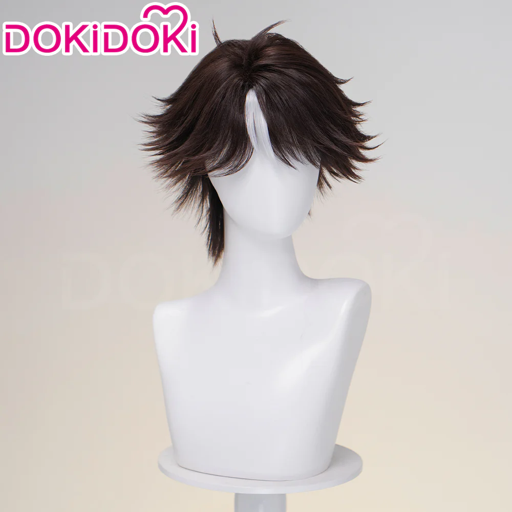 DokiDoki Anime TO BE HERO X Cosplay Lin Ling Wig Short Dark Brown Hair Linling - Image 3