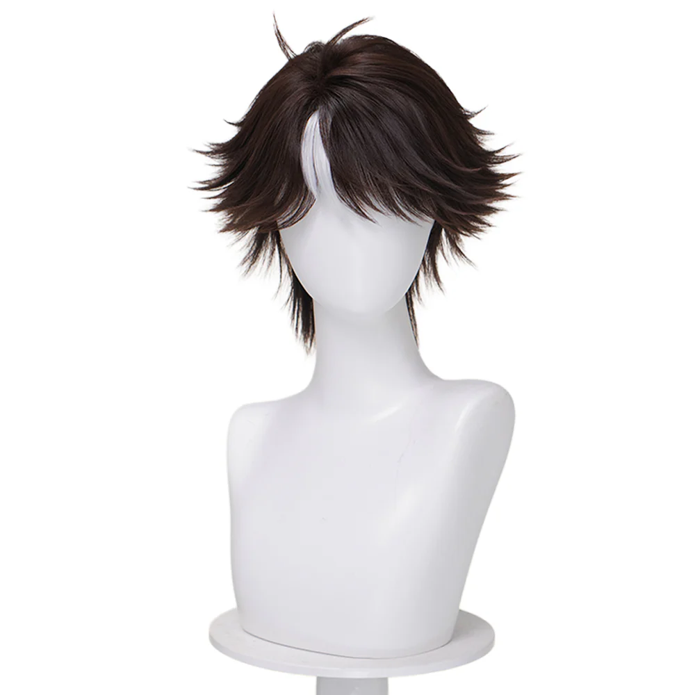 DokiDoki Anime TO BE HERO X Cosplay Lin Ling Wig Short Dark Brown Hair Linling - Image 5