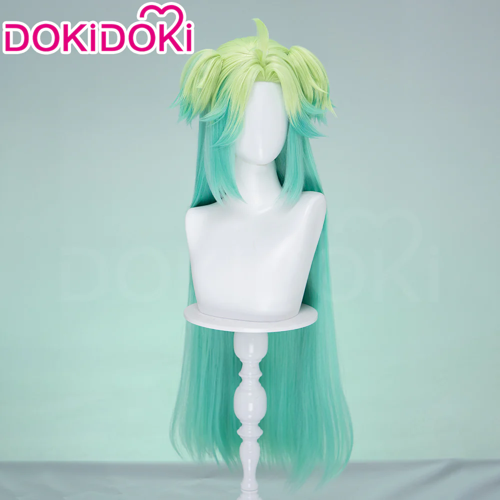 DokiDoki Anime TO BE HERO X Cosplay Lucky Cyan Wig Long Straight Mint Green Gradient Hair - Image 3