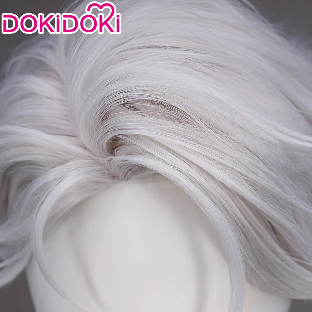 【Ready For Ship】DokiDoki Anime TO BE HERO X Cosplay NICE Wig Short Curly Silver Hair - Image 4
