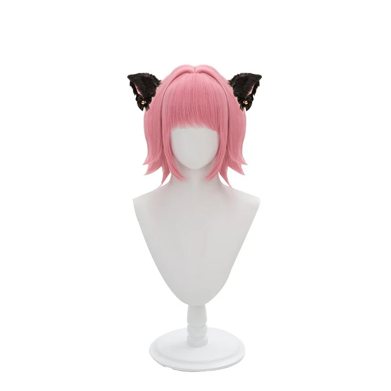 DokiDoki Anime Tokyo Mew Mew Cosplay Momomiya Ichigo Wig Short Pink Female Wig - Image 5