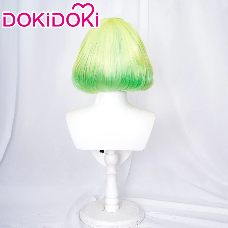 【Ready For Ship】DokiDoki Anime Witch Hat Atelier Cosplay Coco Wig Short Straight Yellow Green Hair - Image 2