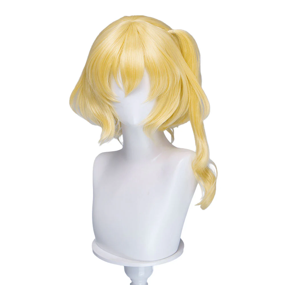 DokiDoki Anime TouHou Project Cosplay Flandre Scarlet Wig Light Yellow Short Hair - Image 2