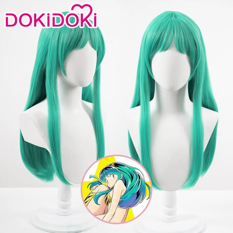 【Ready For Ship】DokiDoki Anime Urusei Yatsura Cosplay Lum Wig Long Green Wig - Image 6