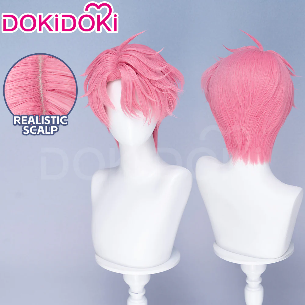 DokiDoki Anime Which face does Tamon have now? Tamon Fukuhara Wig Short Pink Hair