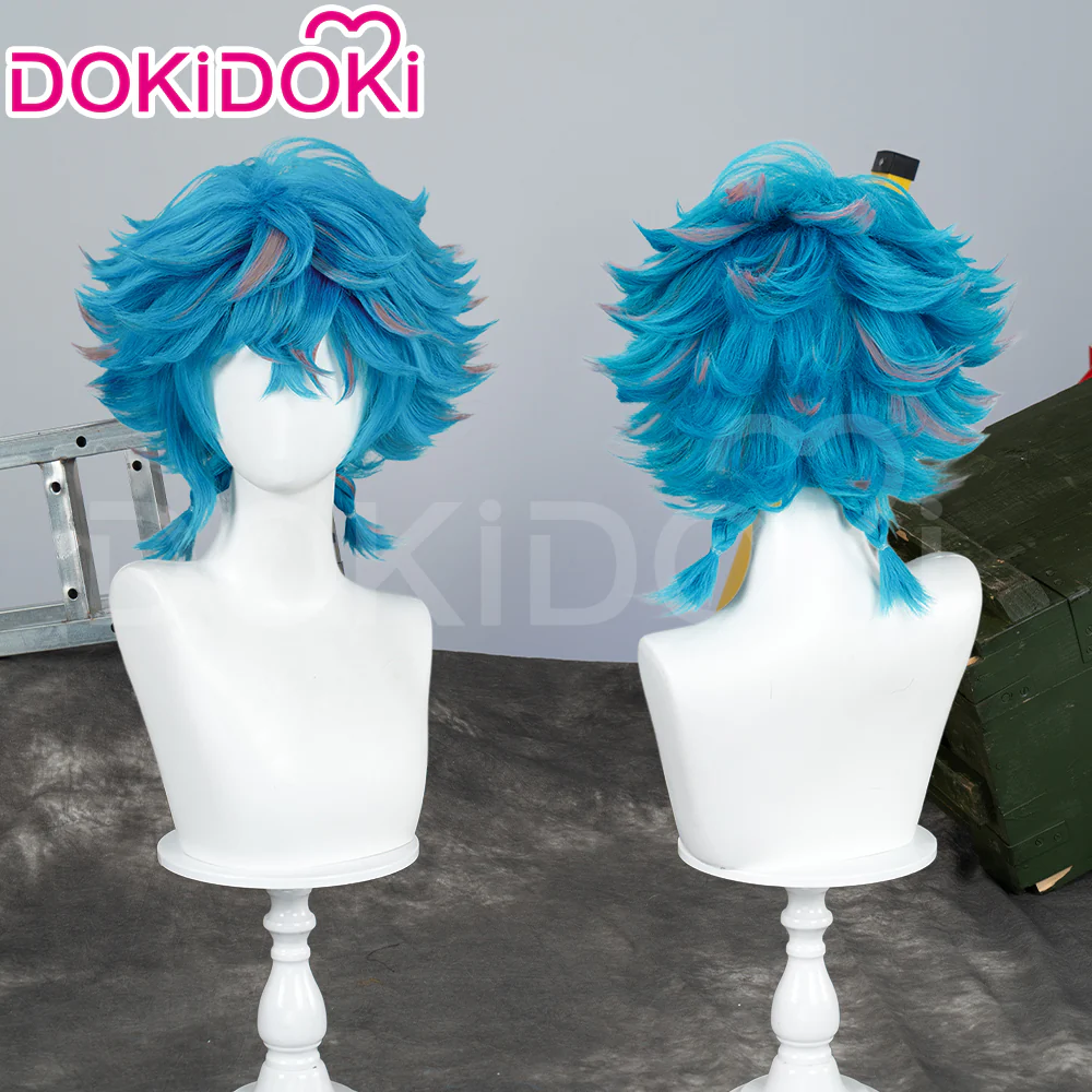 【Ready For Ship】DokiDoki Anime Wig Little Girl Wig Short Curl Blue / Brown Hair Small Braids - Image 7