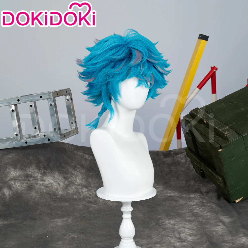 【Ready For Ship】DokiDoki Anime Wig Little Girl Wig Short Curl Blue / Brown Hair Small Braids - Image 8