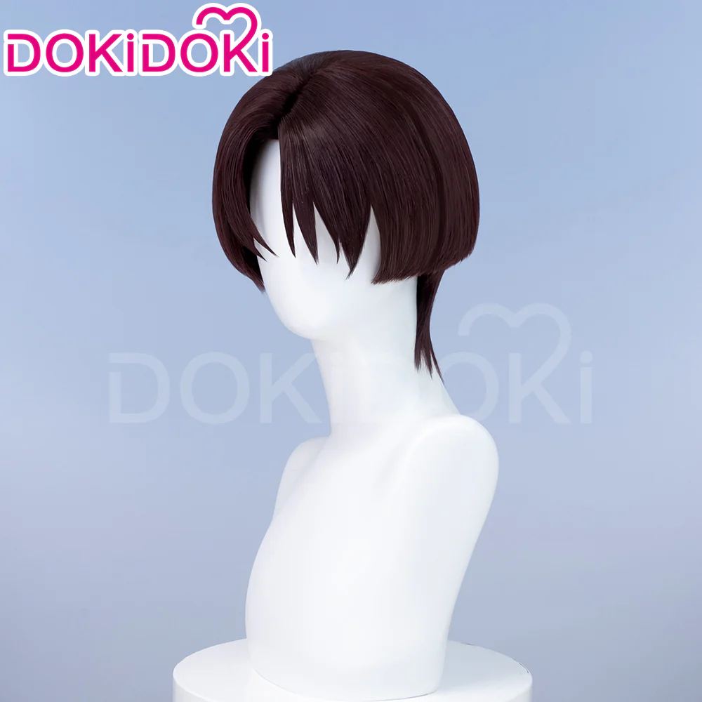 【Ready For Ship】DokiDoki Anime Wind Breaker Cosplay Hayato Suō  Wig / Earrings / Eyepatch Short Straight Brown Hair Hayato Suo - Image 3