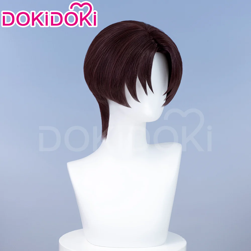 【Ready For Ship】DokiDoki Anime Wind Breaker Cosplay Hayato Suō  Wig / Earrings / Eyepatch Short Straight Brown Hair Hayato Suo - Image 4