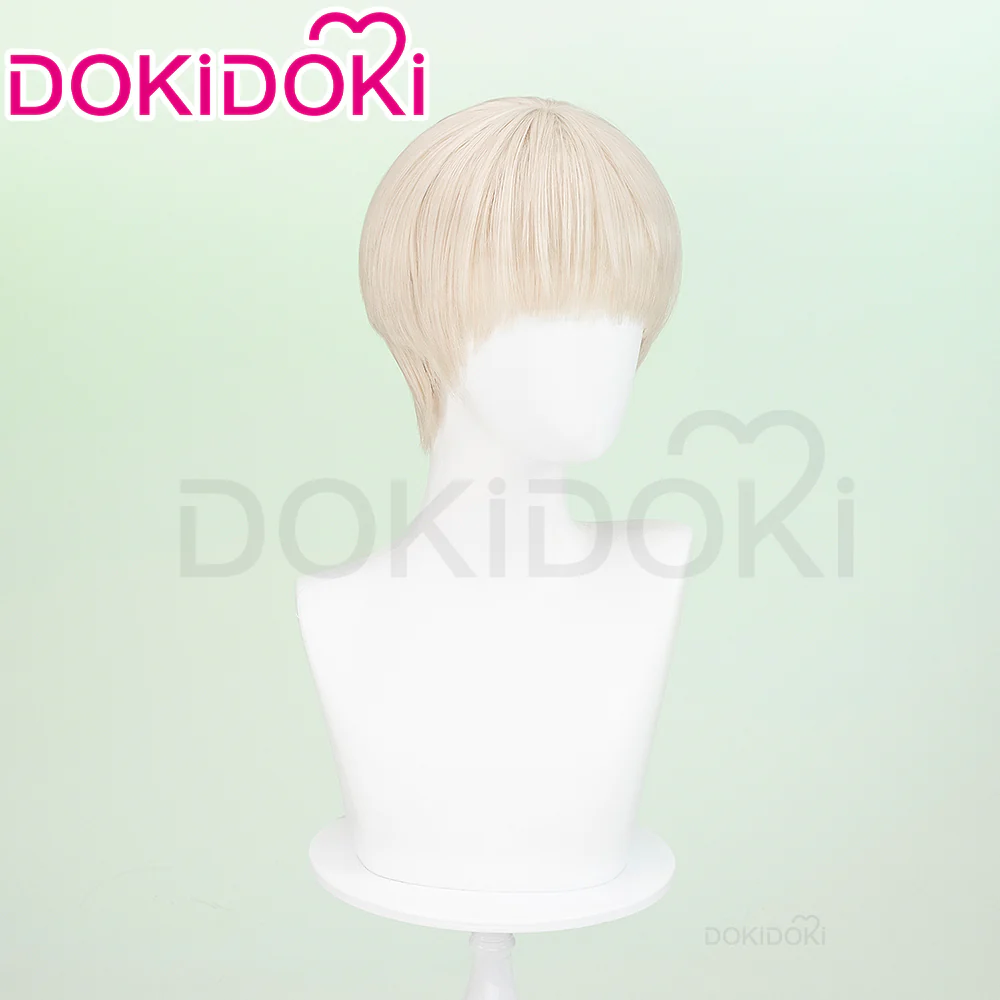 DokiDoki Anime Wind Breaker Cosplay Kajiren Wig Short Straight Flax Hair - Image 2