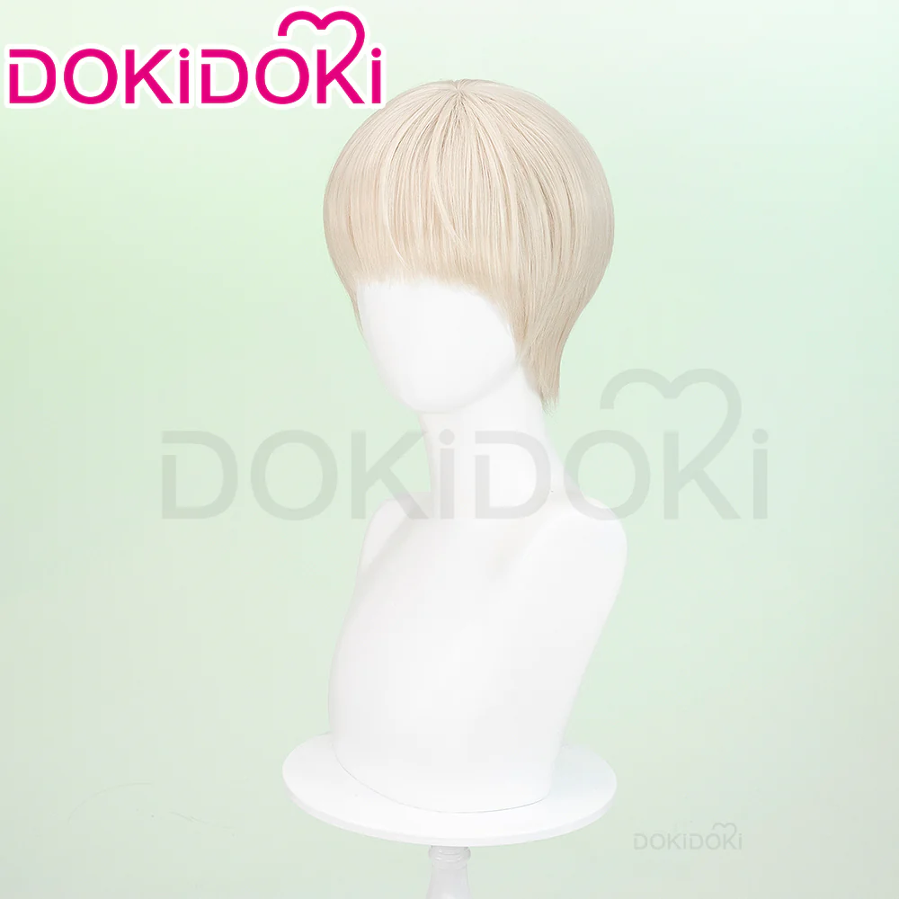 DokiDoki Anime Wind Breaker Cosplay Kajiren Wig Short Straight Flax Hair - Image 3