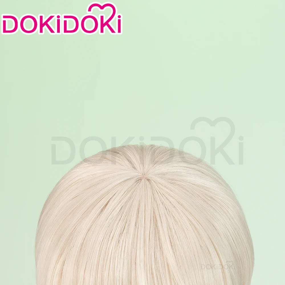 DokiDoki Anime Wind Breaker Cosplay Kajiren Wig Short Straight Flax Hair - Image 4