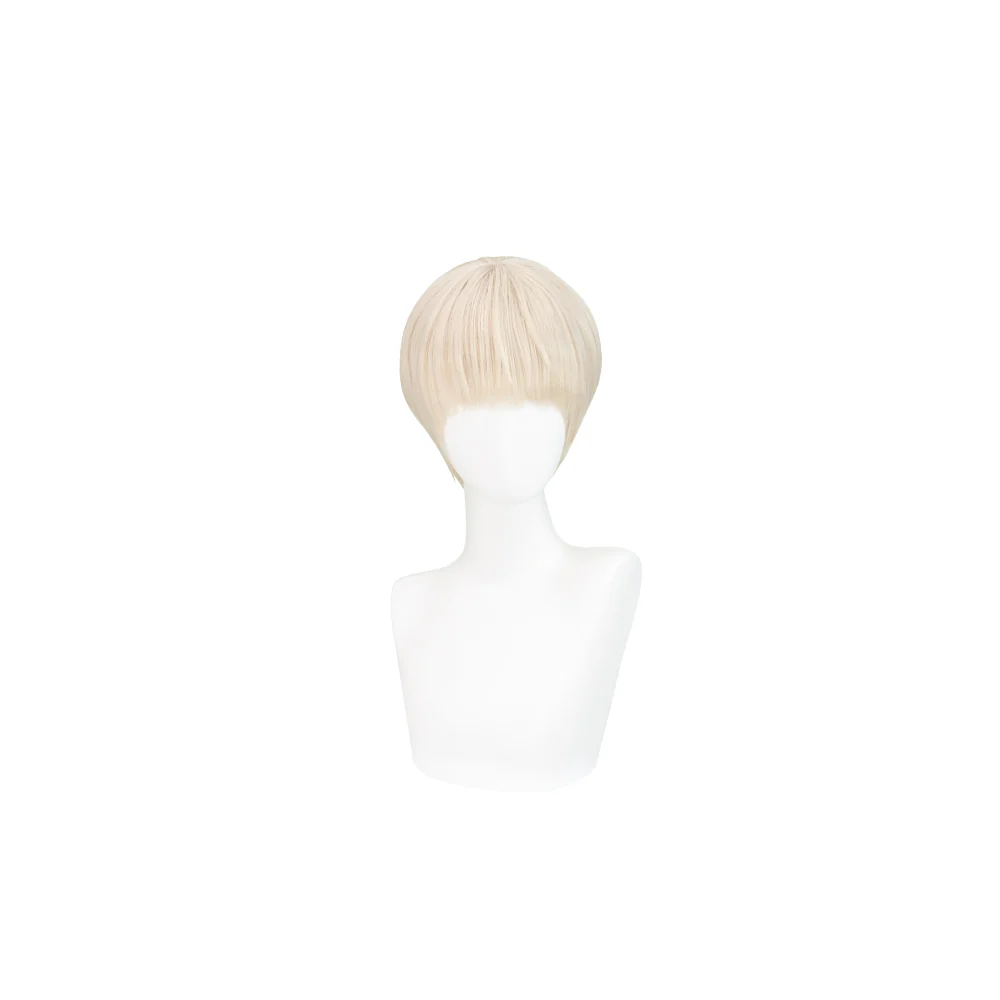 DokiDoki Anime Wind Breaker Cosplay Kajiren Wig Short Straight Flax Hair - Image 5