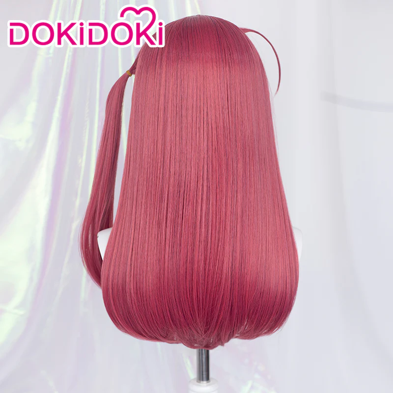【Ready For Ship】DokiDoki Anime ZOMBIE LAND SAGA Cosplay Minamoto Sakura Wig  Wine Red Long  Straight - Image 3