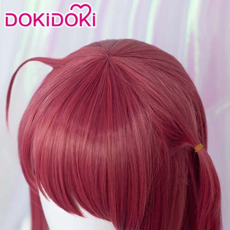 【Ready For Ship】DokiDoki Anime ZOMBIE LAND SAGA Cosplay Minamoto Sakura Wig  Wine Red Long  Straight - Image 4