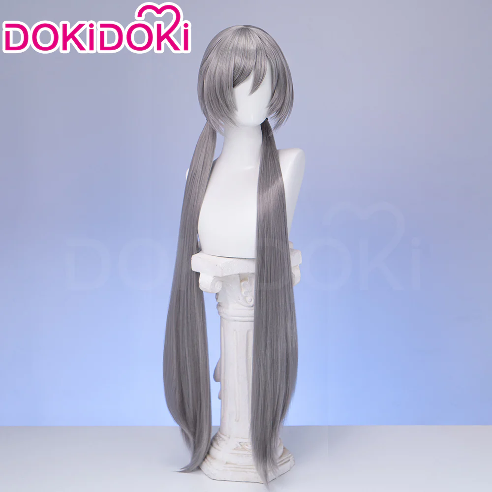 【Ready For Ship】DokiDoki Anime  Cosplay Wig Grey Long Straight Twin Tail / Ear / Tail Rabbit Cute - Image 4