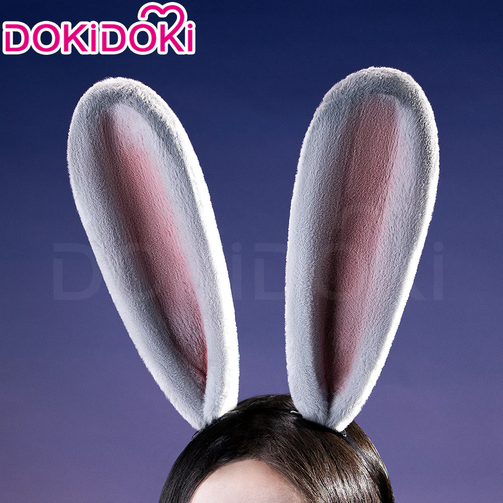 【Ready For Ship】DokiDoki Anime  Cosplay Wig Grey Long Straight Twin Tail / Ear / Tail Rabbit Cute - Image 7