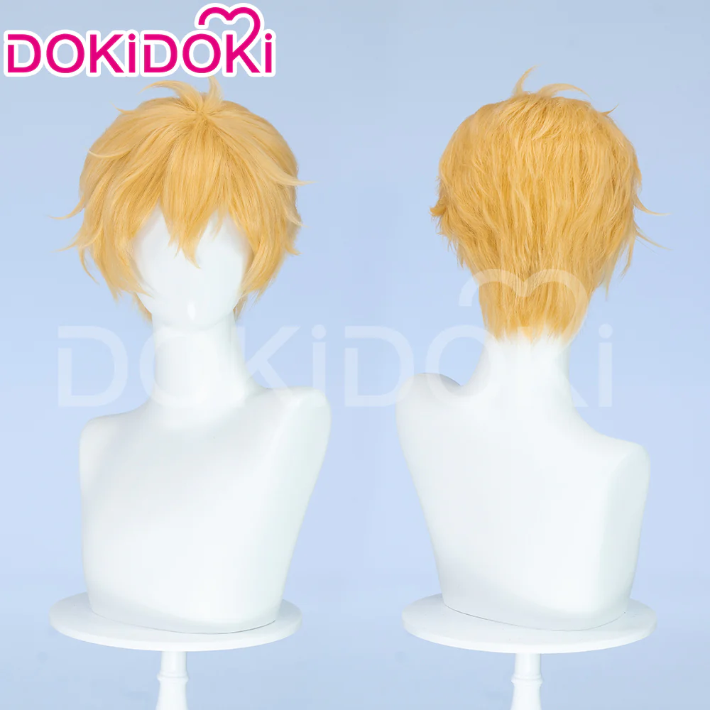 【Ready For Ship】DokiDoki Anime Free! Cosplay Hazuki Nagisa Wig Short Yellow  Men Hair