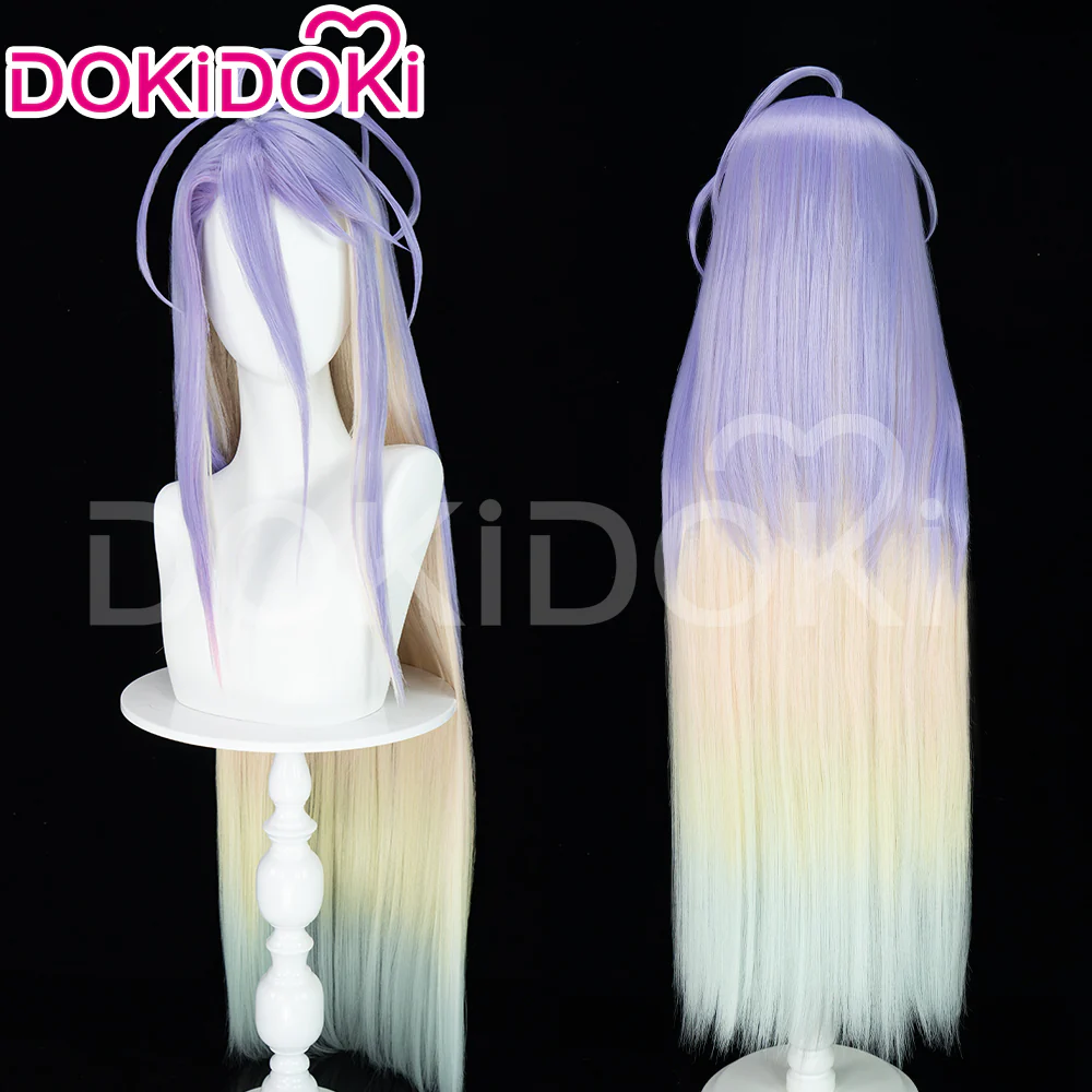 DokiDoki Anime No Game No Life Cosplay Shiro Wig Long Straight  Hair - Image 5