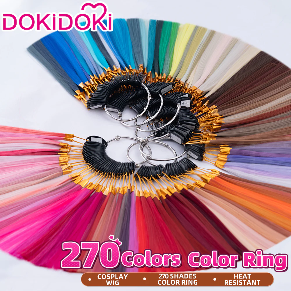 DokiDoki Cosplay Basic Wig Weft Color Ring Red / Pink / Yellow / Green / Blue / Purple / Brown / Black / White / Silver Hair Wig Base