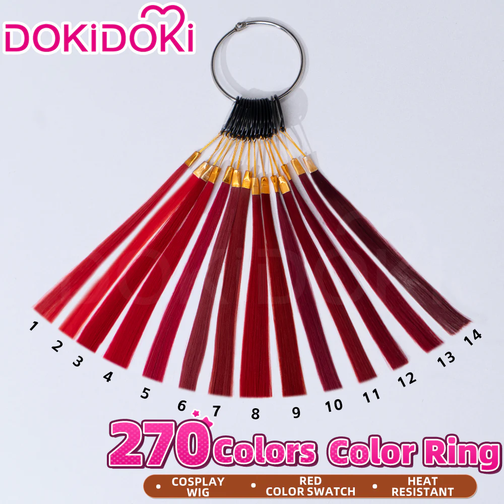DokiDoki Cosplay Basic Wig Weft Color Ring Red / Pink / Yellow / Green / Blue / Purple / Brown / Black / White / Silver Hair Wig Base - Image 2