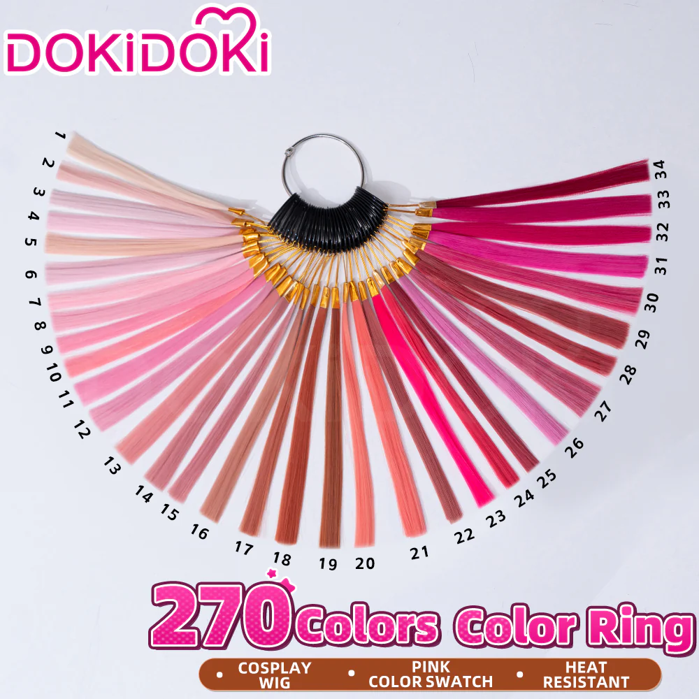 DokiDoki Cosplay Basic Wig Weft Color Ring Red / Pink / Yellow / Green / Blue / Purple / Brown / Black / White / Silver Hair Wig Base - Image 3