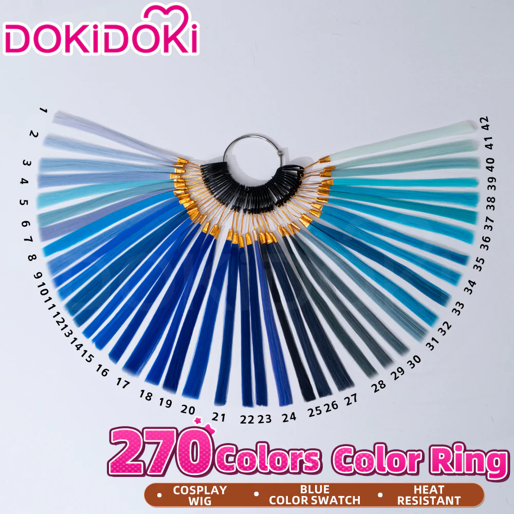 DokiDoki Cosplay Basic Wig Weft Color Ring Red / Pink / Yellow / Green / Blue / Purple / Brown / Black / White / Silver Hair Wig Base - Image 6