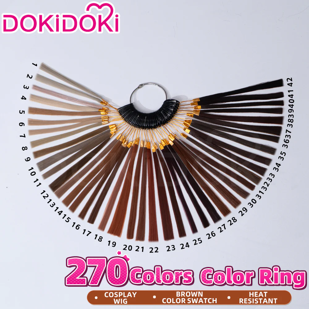 DokiDoki Cosplay Basic Wig Weft Color Ring Red / Pink / Yellow / Green / Blue / Purple / Brown / Black / White / Silver Hair Wig Base - Image 8
