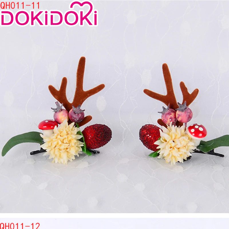 DokiDoki Cosplay Deer Ear Headwear Cute Headband Christmas Antlers Clip Flower Hairpin - Image 20