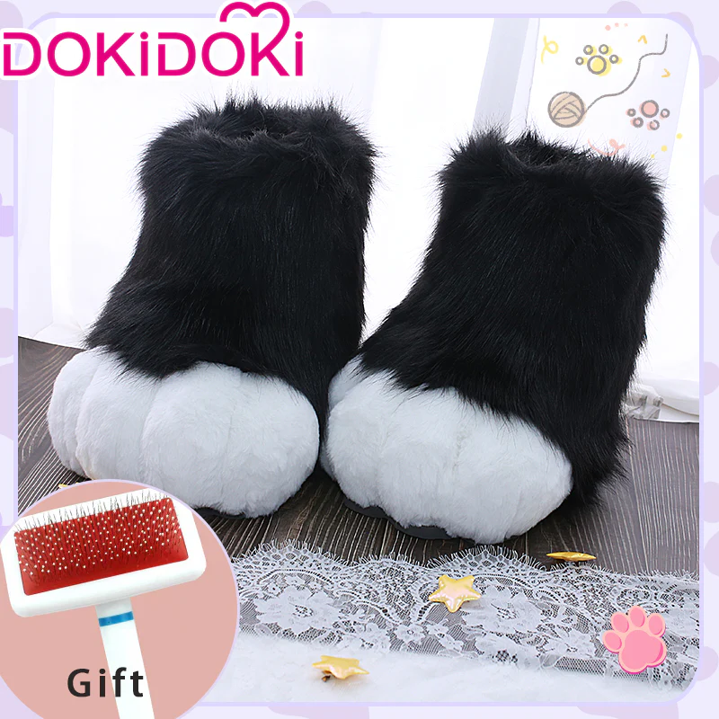 【Partial Ready For Ship】DokiDoki Cosplay Fursuit Animal Feet Beast Foot Furry Shoes Cute Bear Claw Winter - Image 4