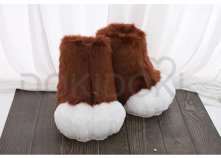 【Partial Ready For Ship】DokiDoki Cosplay Fursuit Animal Feet Beast Foot Furry Shoes Cute Bear Claw Winter - Image 9