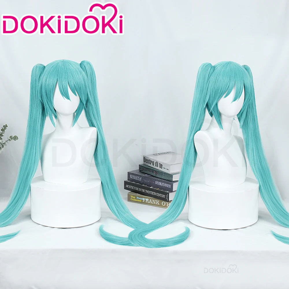 【Ready For Ship】DokiDoki Cosplay Long Straight Blue/Green Wig/ Tattoo - Image 2