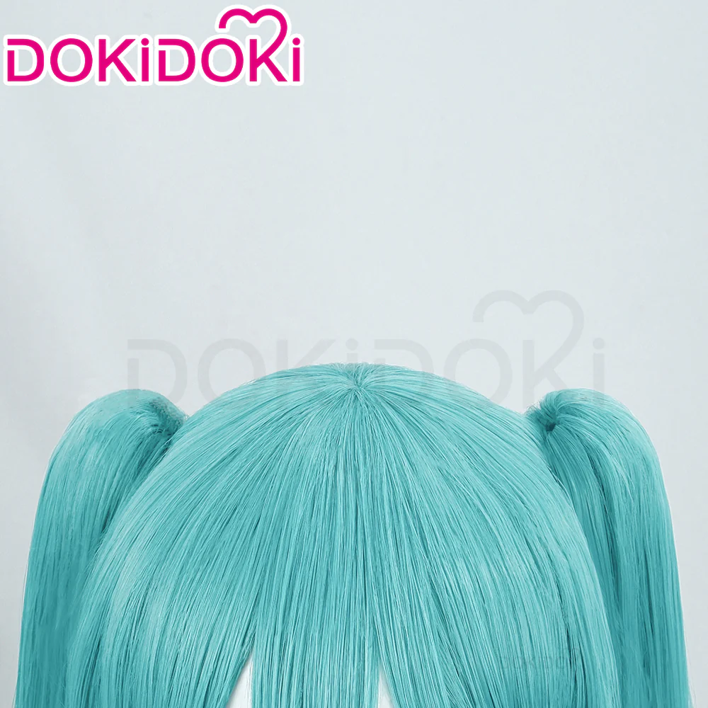 【Ready For Ship】DokiDoki Cosplay Long Straight Blue/Green Wig/ Tattoo - Image 5