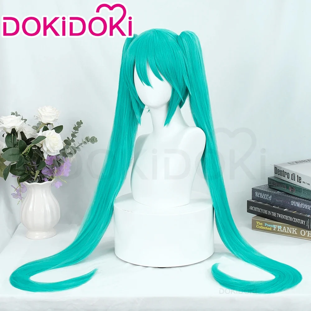 【Ready For Ship】DokiDoki Cosplay Long Straight Blue/Green Wig/ Tattoo - Image 8