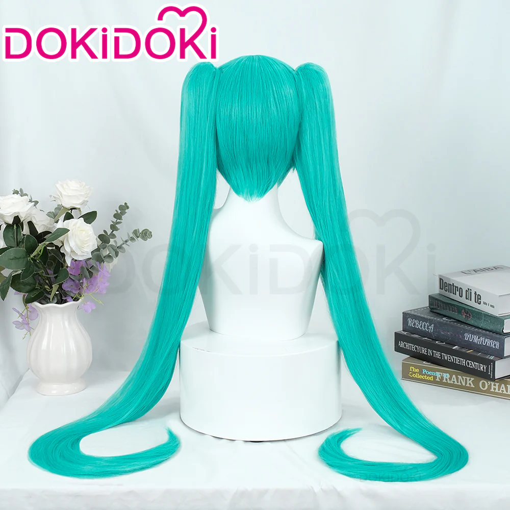 【Ready For Ship】DokiDoki Cosplay Long Straight Blue/Green Wig/ Tattoo - Image 9
