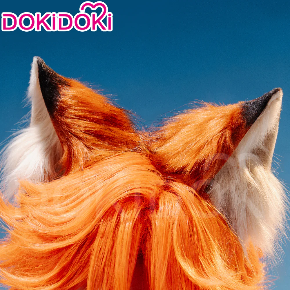 DokiDoki Cosplay Orange Fluffy Ear Tail - Image 2