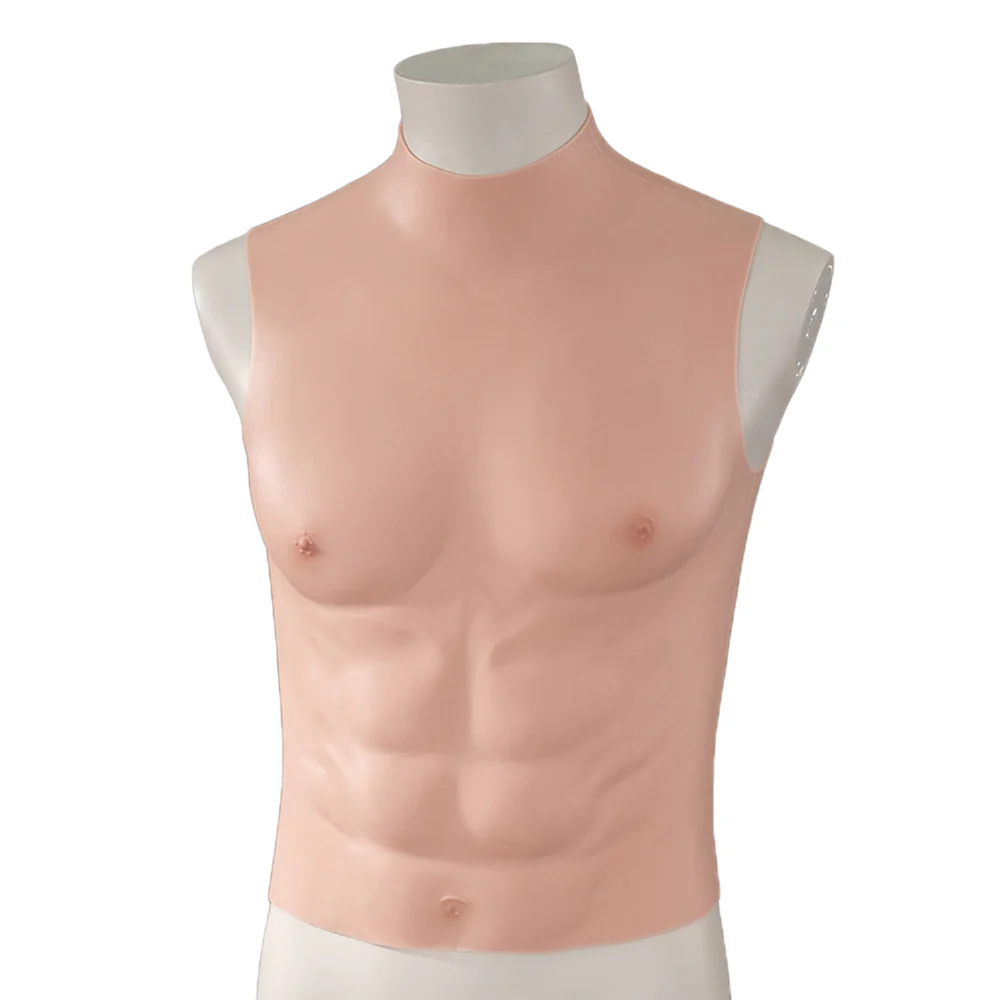 【Partially Ready For Ship】DokiDoki Cosplay Prop Fake Muscle Suit Sleeveless Skin Color Ivory White / Bronze / Chocolate Black - Image 12