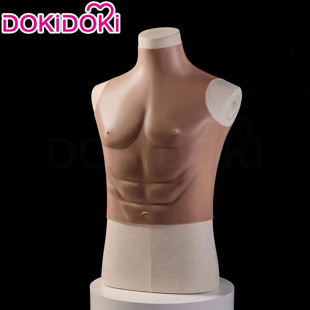 【Partially Ready For Ship】DokiDoki Cosplay Prop Fake Muscle Suit Sleeveless Skin Color Ivory White / Bronze / Chocolate Black - Image 13
