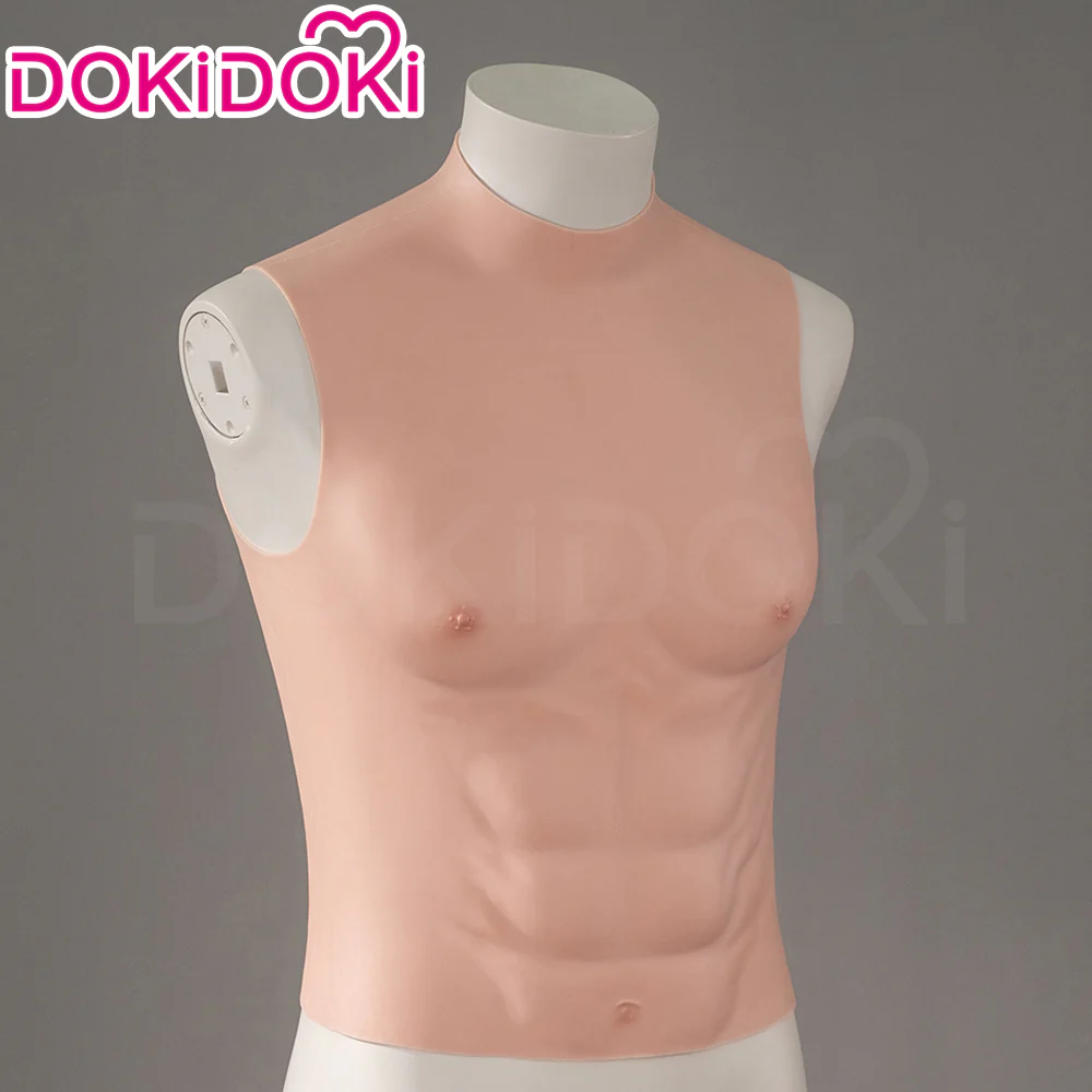 【Partially Ready For Ship】DokiDoki Cosplay Prop Fake Muscle Suit Sleeveless Skin Color Ivory White / Bronze / Chocolate Black - Image 9