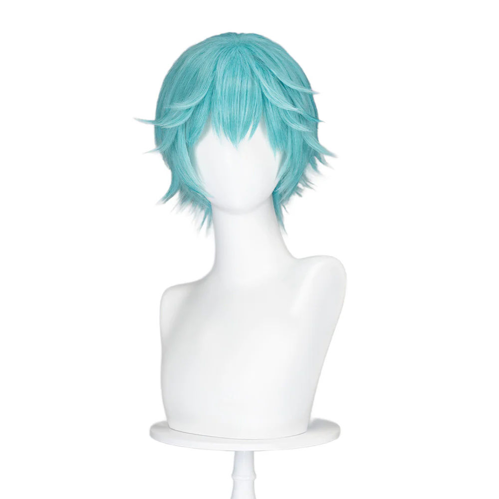 DokiDoki Cosplay Short Straight Green Gender Bending Wig Male - Image 5