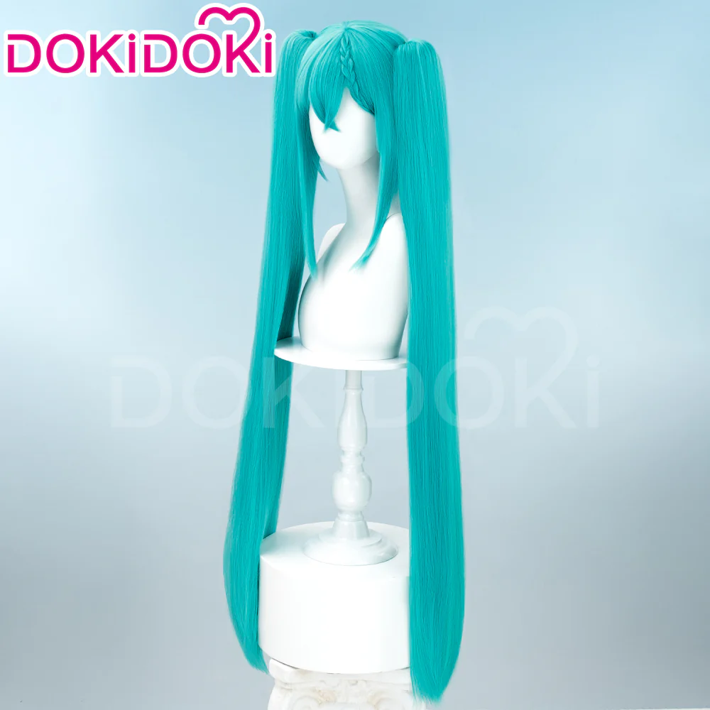 DokiDoki Cosplay Wig 2023 Racing Suits Style Long Straight Blue Hair - Image 2
