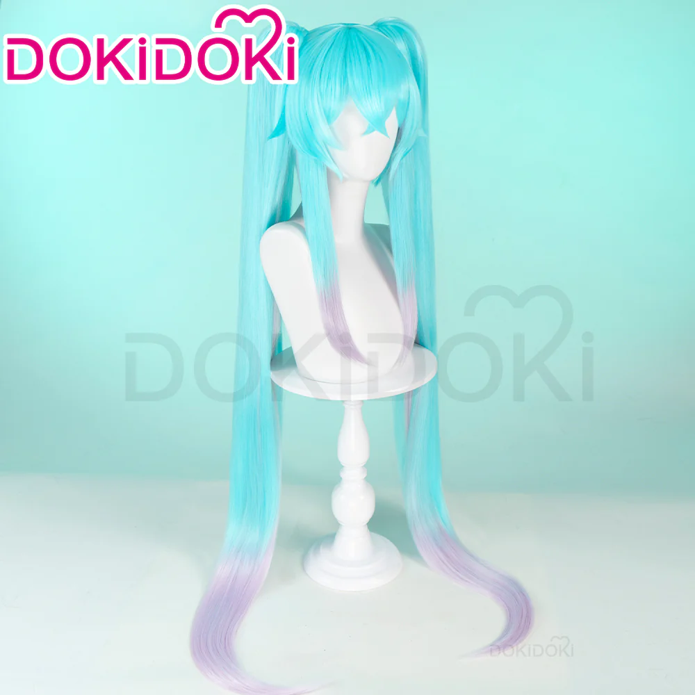 【Ready For Ship】DokiDoki Cosplay Wig 2024 Racing Suits Style Long Straight Blue Purple Hair - Image 2