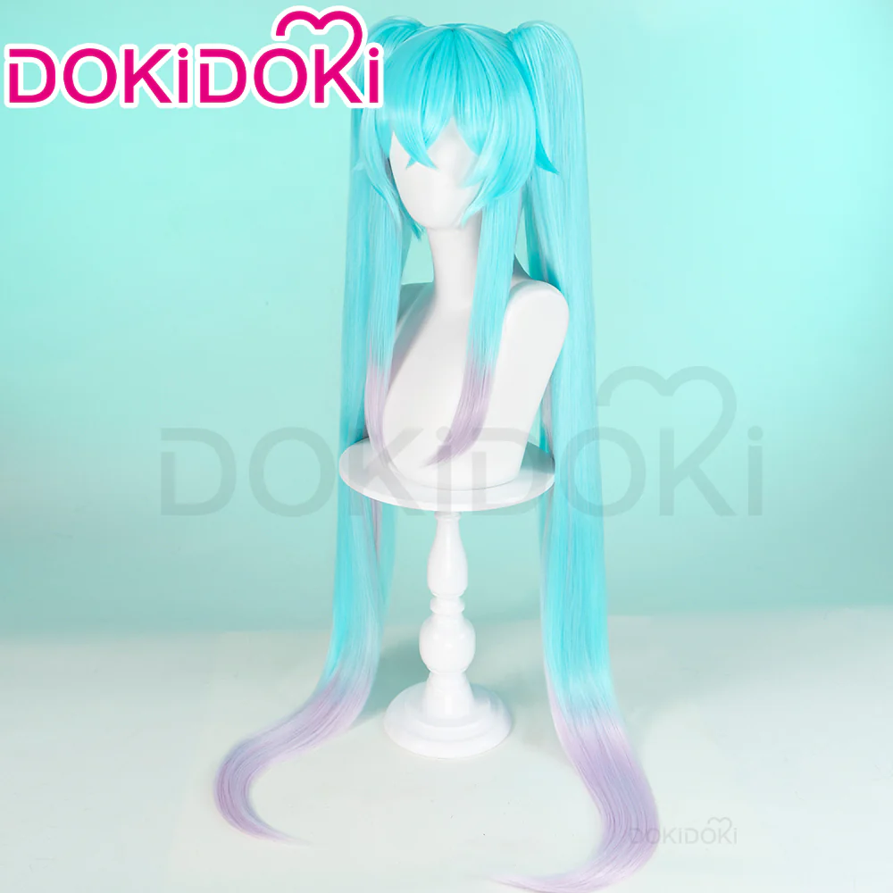 【Ready For Ship】DokiDoki Cosplay Wig 2024 Racing Suits Style Long Straight Blue Purple Hair - Image 3
