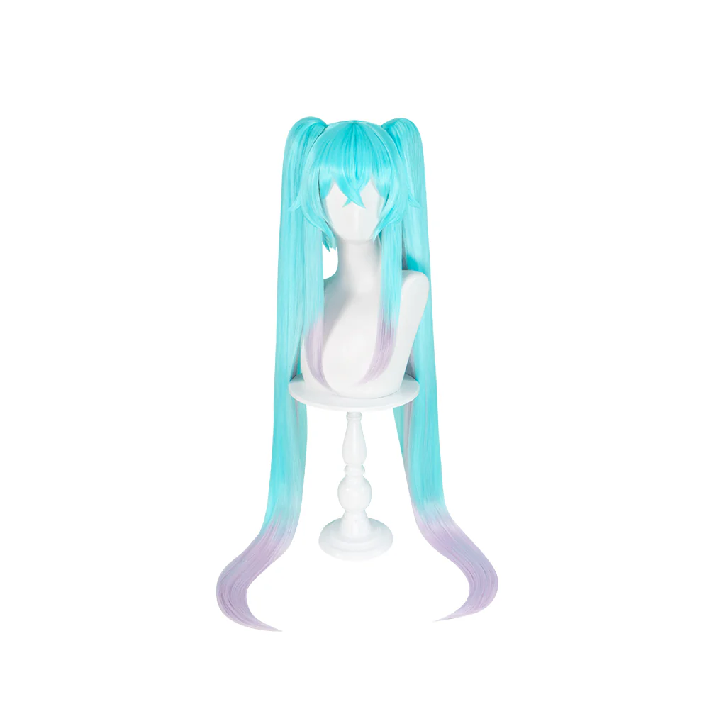 【Ready For Ship】DokiDoki Cosplay Wig 2024 Racing Suits Style Long Straight Blue Purple Hair - Image 5