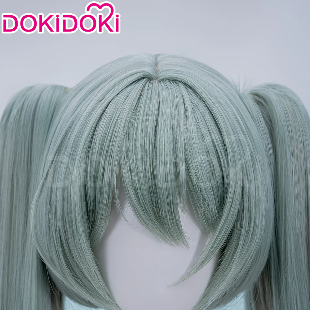 【Ready For Ship】DokiDoki Cosplay Wig Long Curly Dark Green Gradient Hair Twin Ponytails 39Culture 2023 Party - Image 4